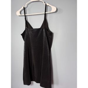 H&M Divided Metallic Plissé Slip Mini Dress